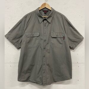 Tough Duck Short Sleeve Stretch Ripstop Button Down Work Shirt, Size 3XL